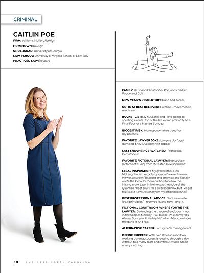 Business North Carolina - Legal Elite Lawyer - smiling woman, full body on white background.