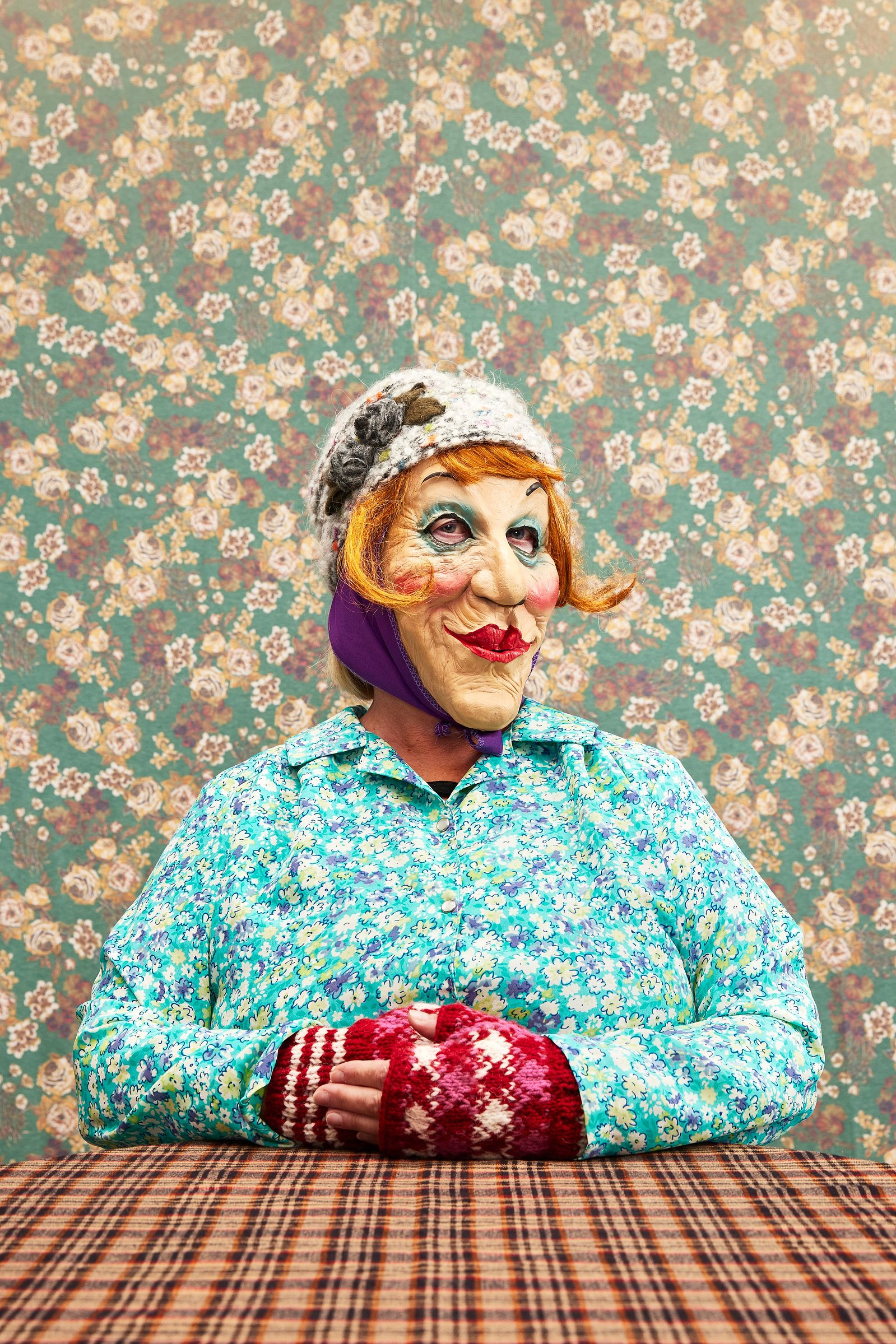 Portrait of a mummer in St John's, Newfoundland. Jill Richards was photographed by Adam Coish Photography in 2022.