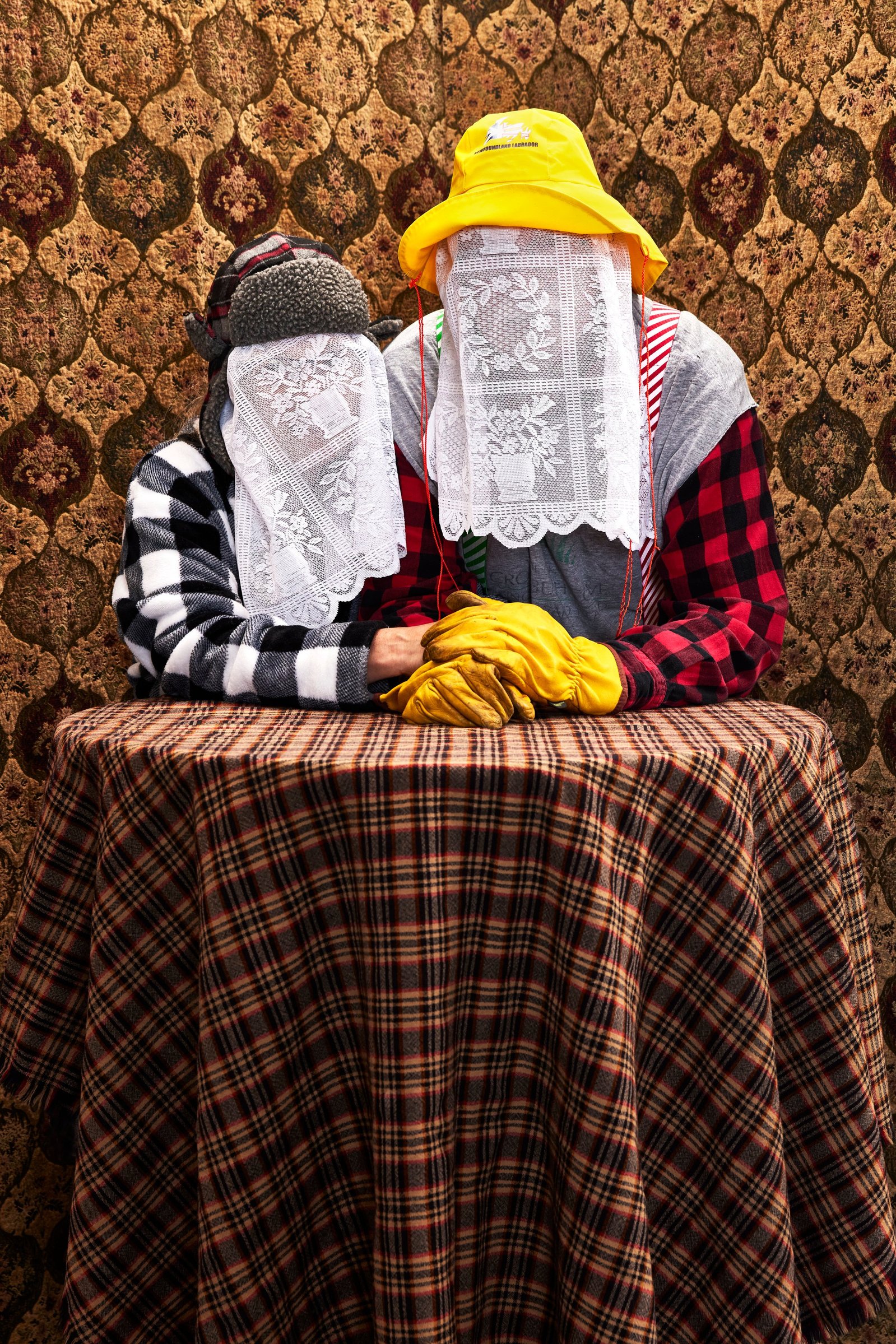 Portrait of a mummer in St John's, Newfoundland. Sue & Paul Dynes was photographed by Adam Coish Photography in 2022.