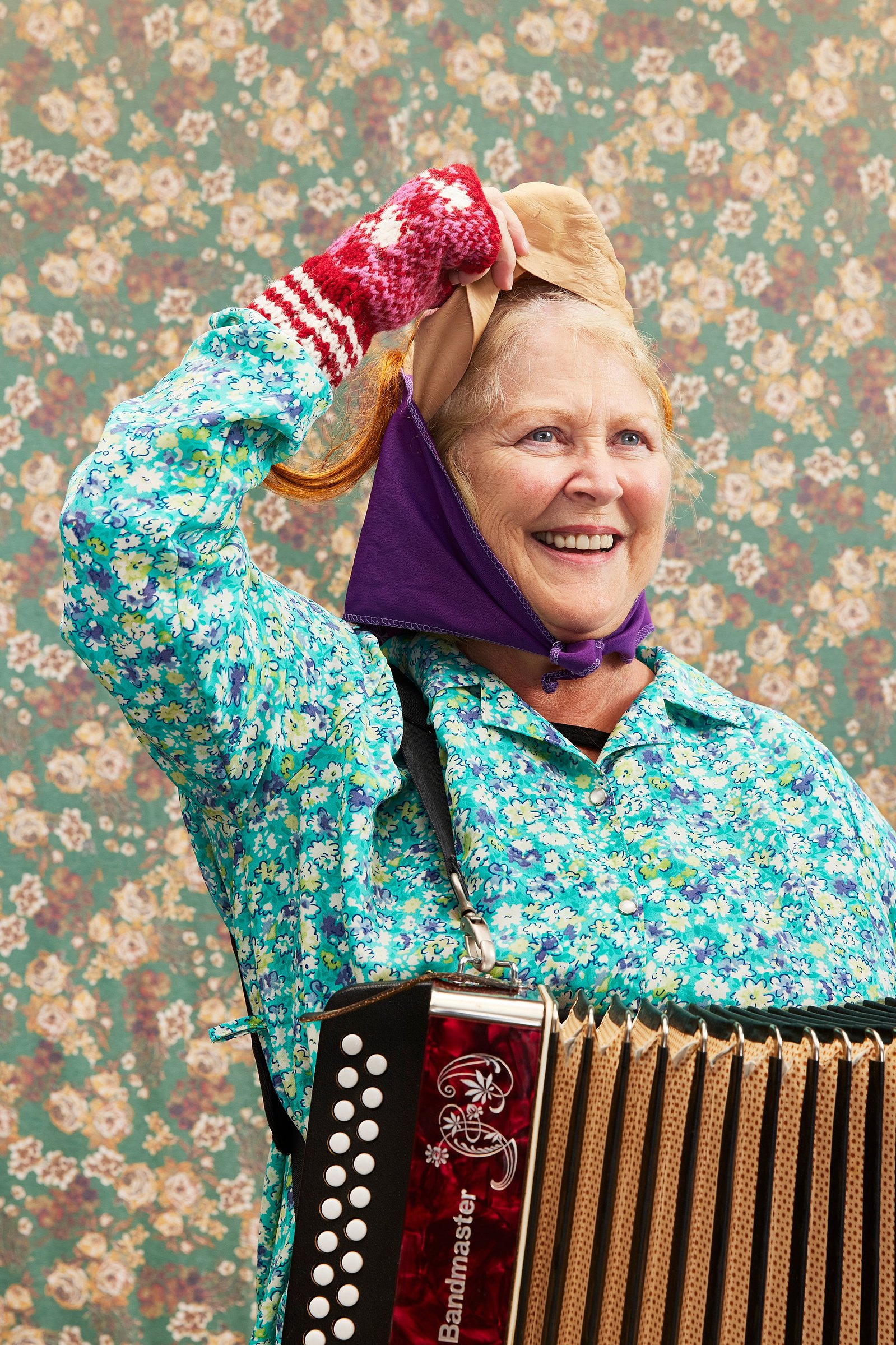 Portrait of a mummer in St John's, Newfoundland. Jill Richards was photographed by Adam Coish Photography in 2022.