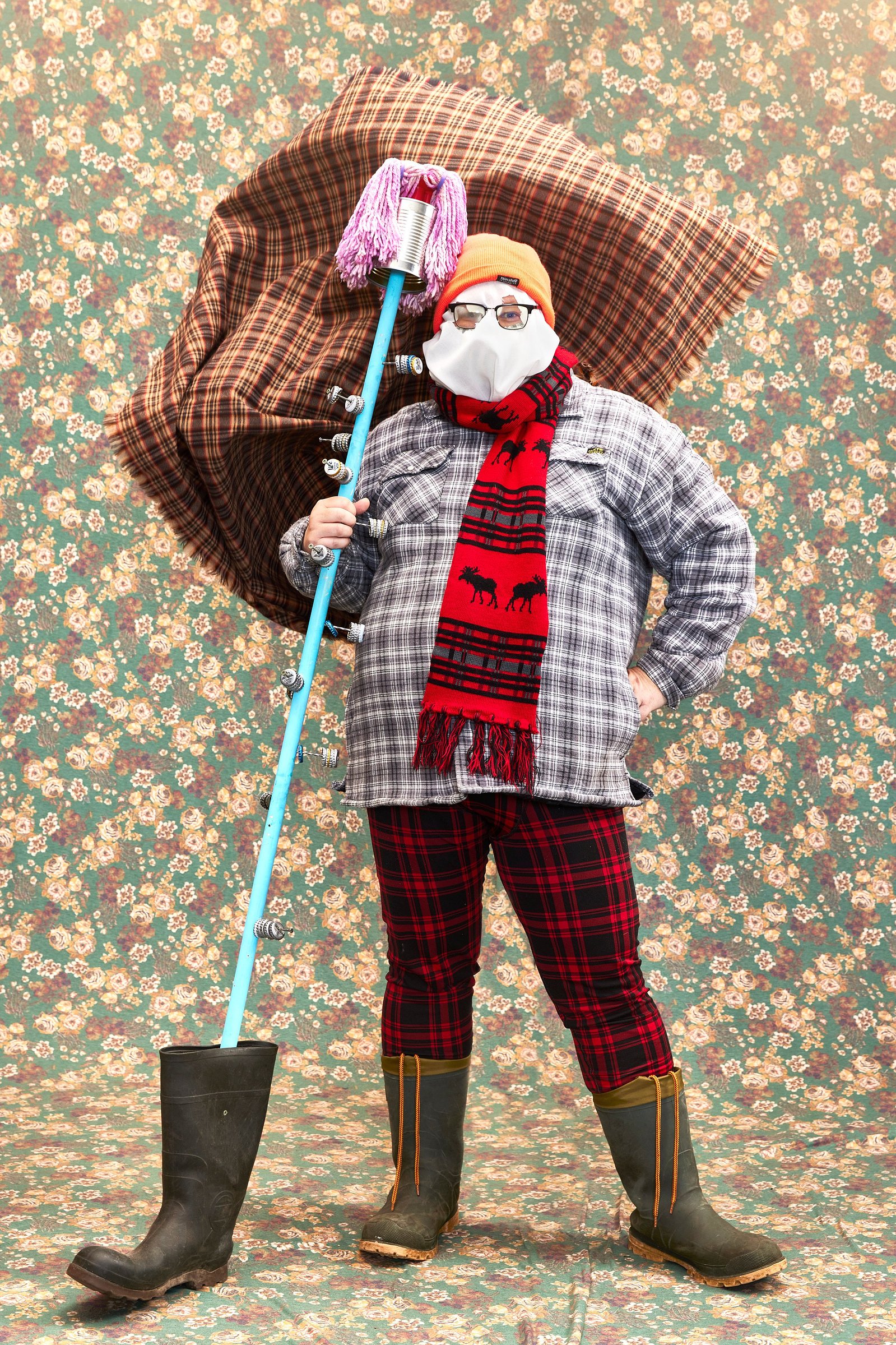 Portrait of a mummer in St John's, Newfoundland. Chrissy Campbell was photographed by Adam Coish Photography in 2022.