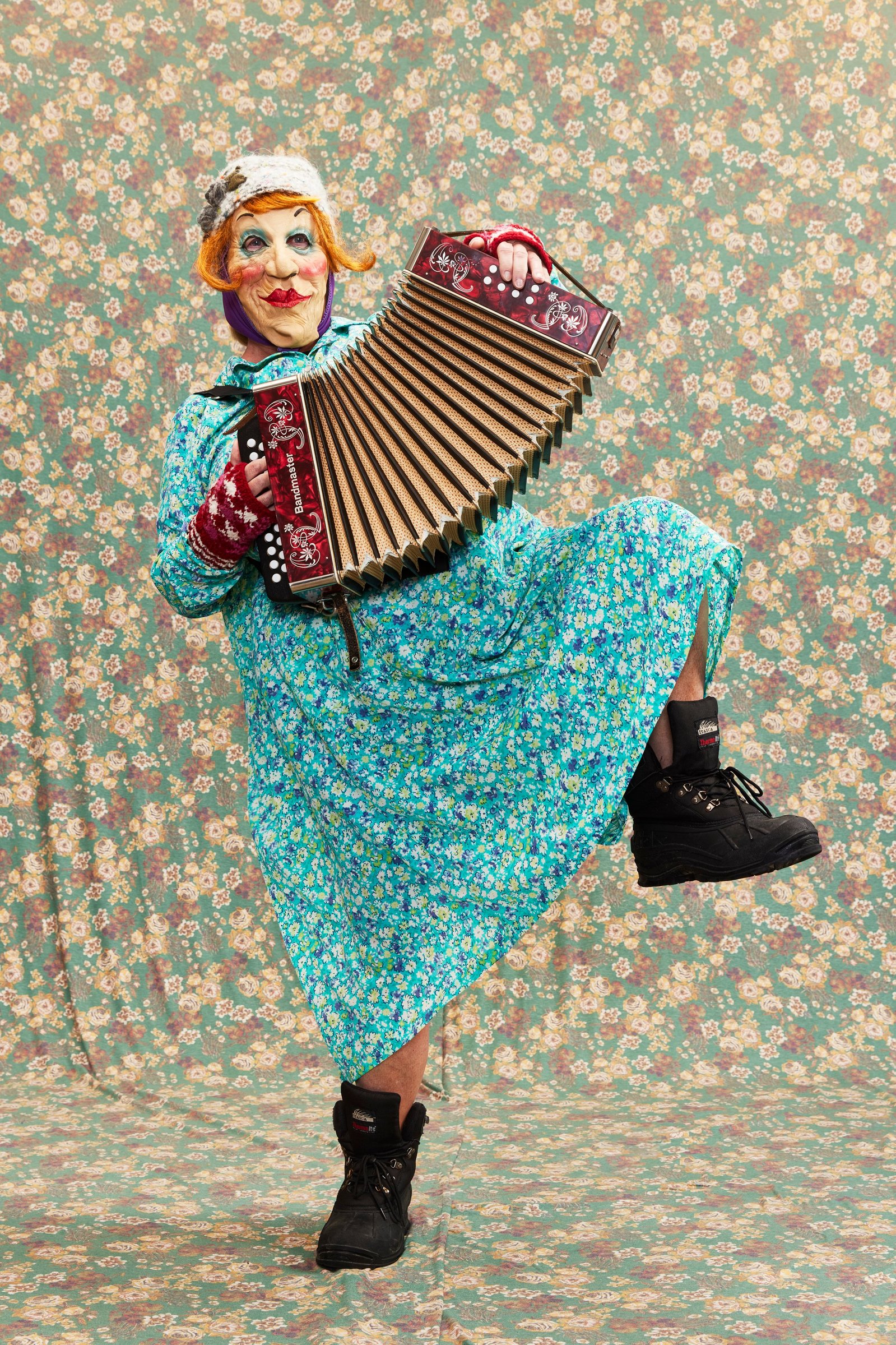 Portrait of a mummer in St John's, Newfoundland. Jill Richards was photographed by Adam Coish Photography in 2022.