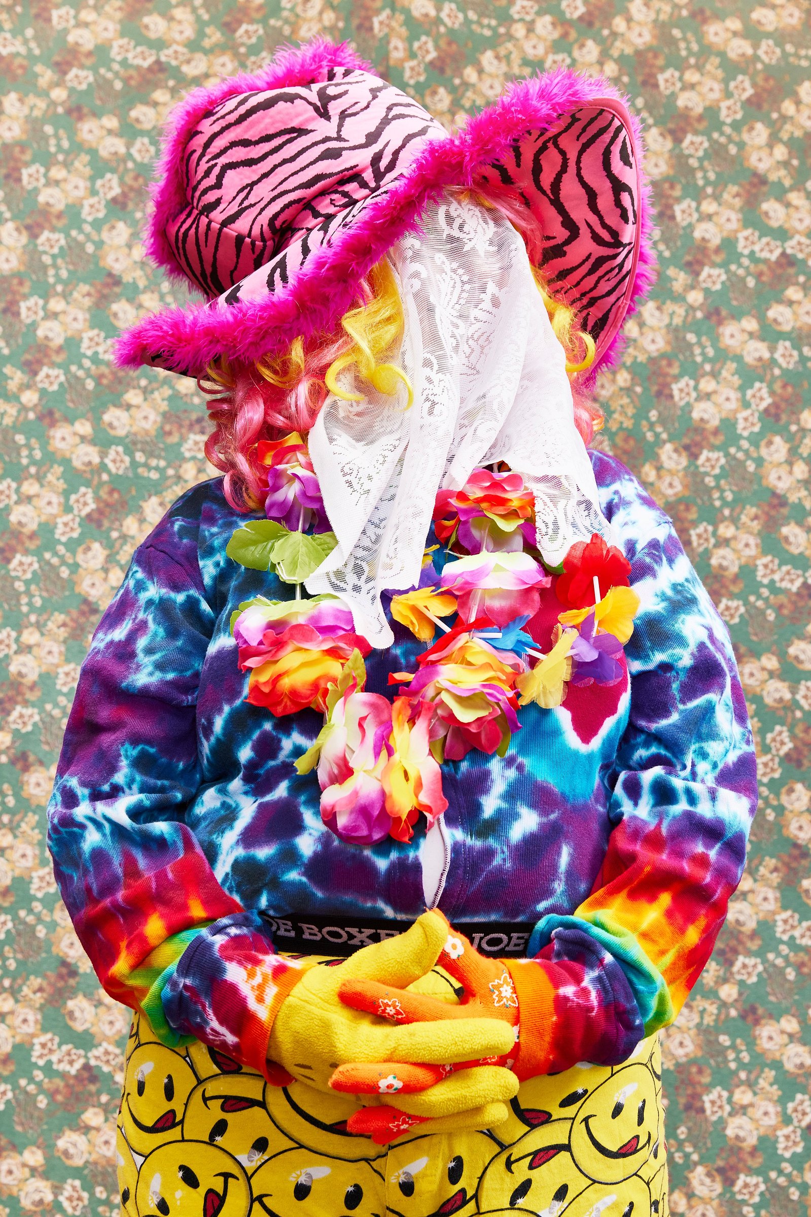 Portrait of a mummer in St John's, Newfoundland. Sharon Hynes was photographed by Adam Coish Photography in 2022.