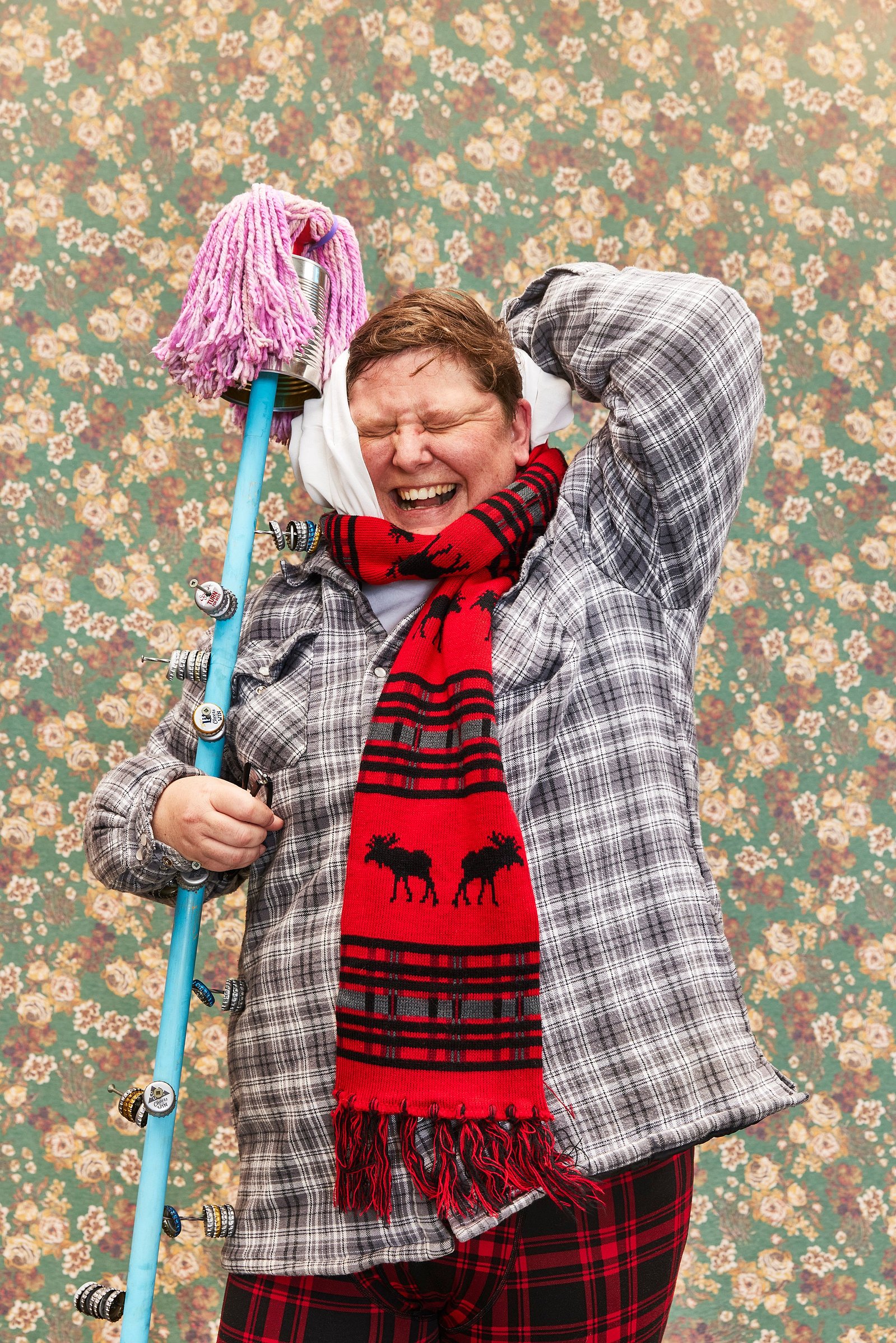 Portrait of a mummer in St John's, Newfoundland. Chrissy Campbell was photographed by Adam Coish Photography in 2022.