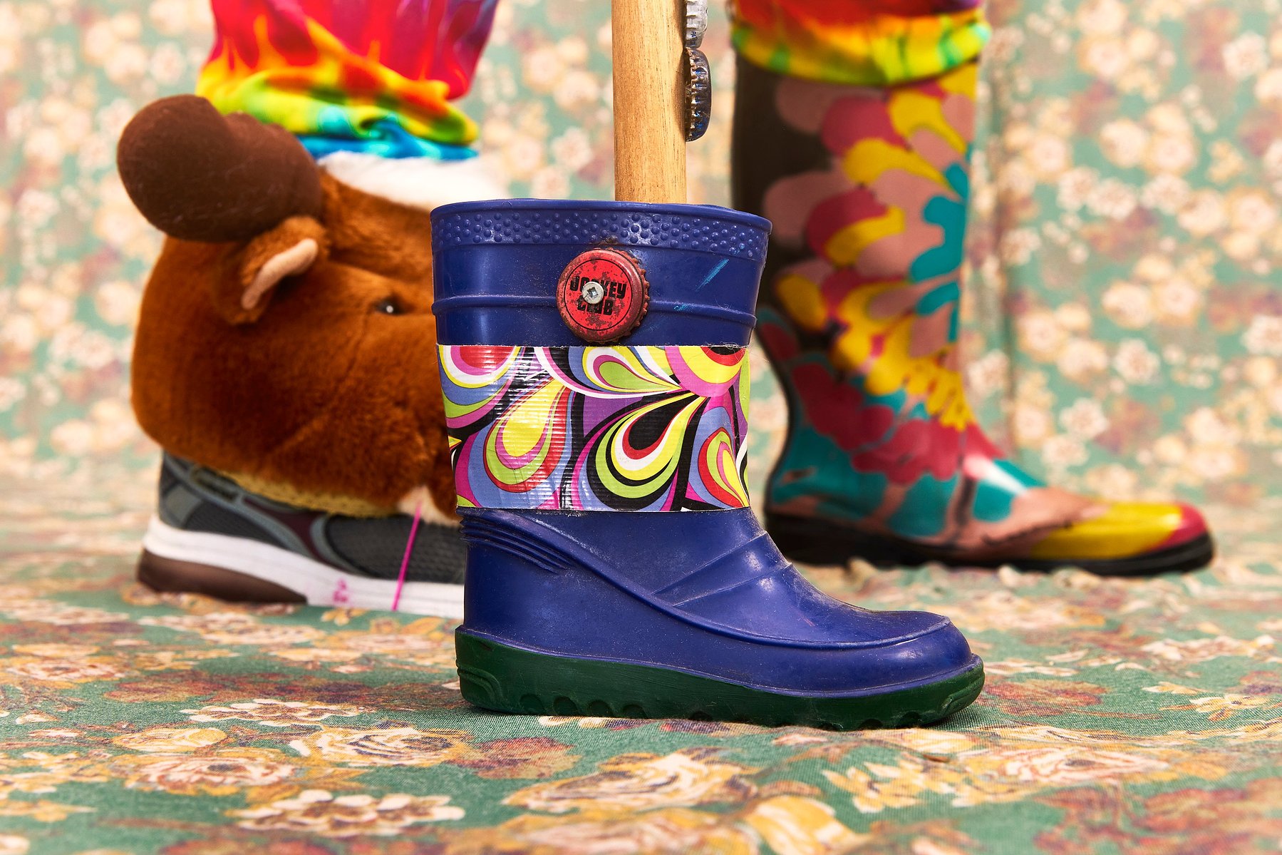 Portrait of a mummer's boots in St John's, Newfoundland. Sharon Hynes was photographed by Adam Coish Photography in 2022.