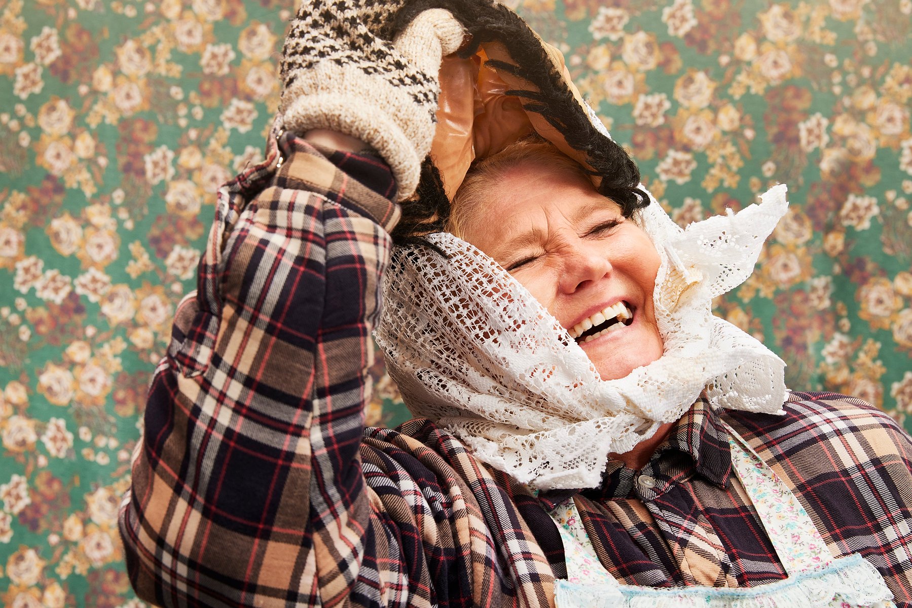 Portrait of a mummer in St John's, Newfoundland. Helen Mackey was photographed by Adam Coish Photography in 2022.