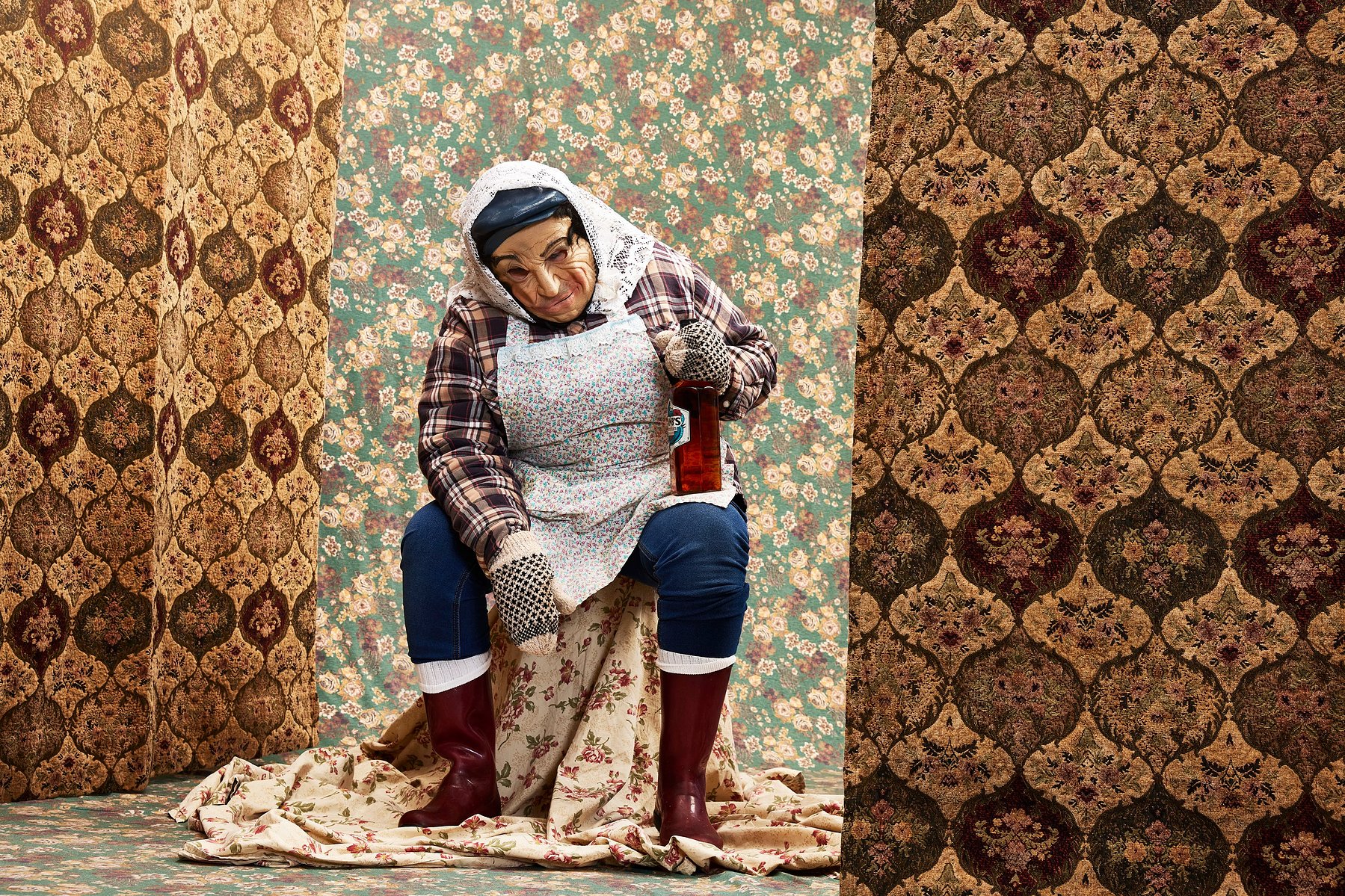 Portrait of a mummer in St John's, Newfoundland. Helen Mackey was photographed by Adam Coish Photography in 2022.