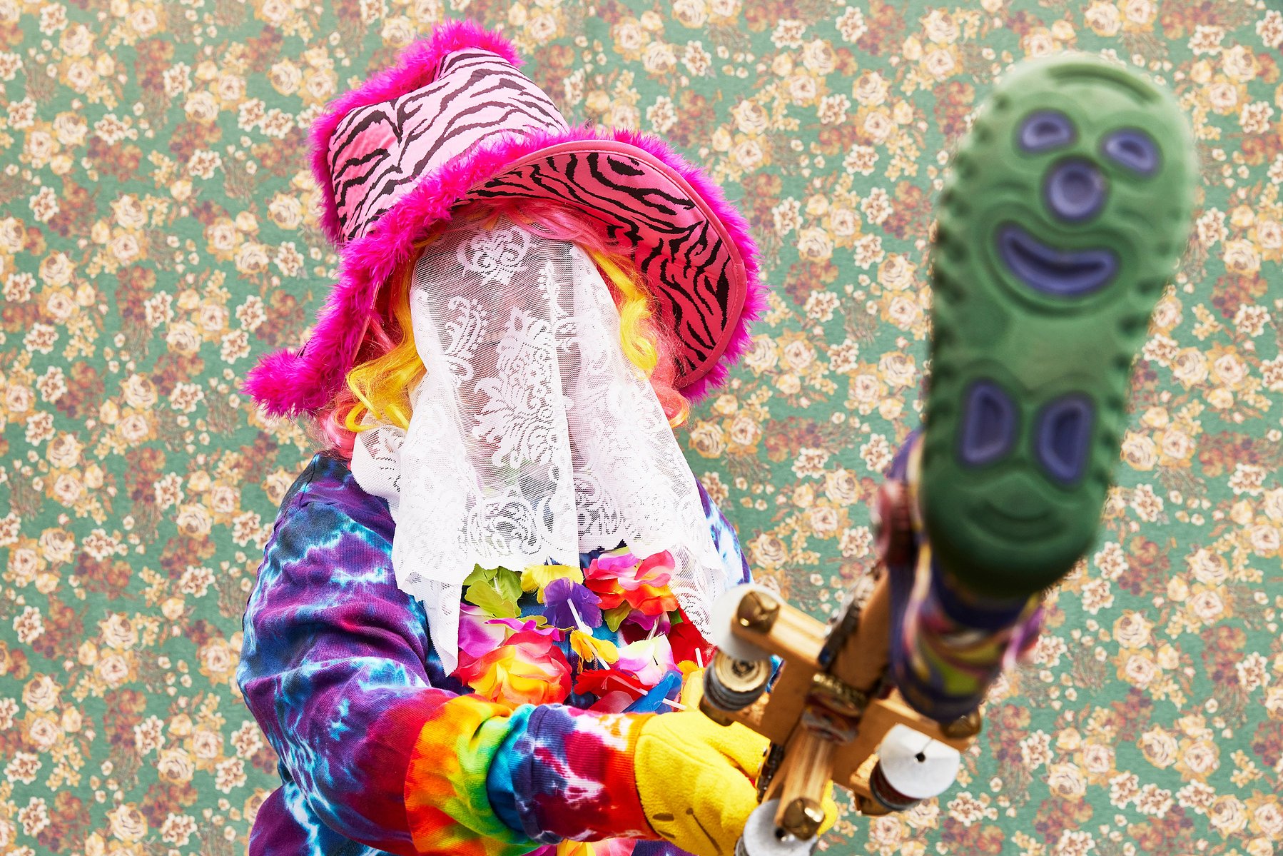 Portrait of a mummer in St John's, Newfoundland. Sharon Hynes was photographed by Adam Coish Photography in 2022.