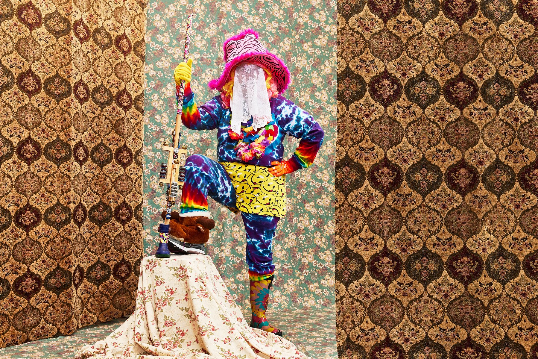 Portrait of a mummer in St John's, Newfoundland. Sharon Hynes was photographed by Adam Coish Photography in 2022.