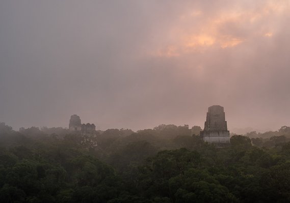 Tikal at sunrise, Guatemala
