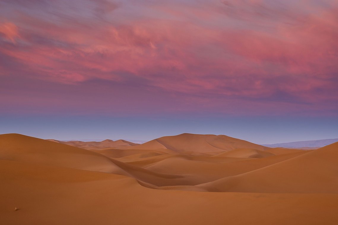 Sand dunes at Erg Chigaga, Sahara, Morocco