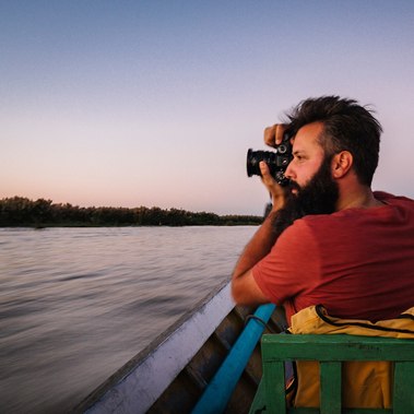 On a boat on Lake Inle in Myanmar shot by Mara Lesina
