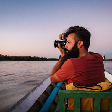 On a boat on Lake Inle in Myanmar shot by Mara Lesina