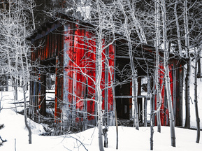 Old mining shed in the Colorado wilderness