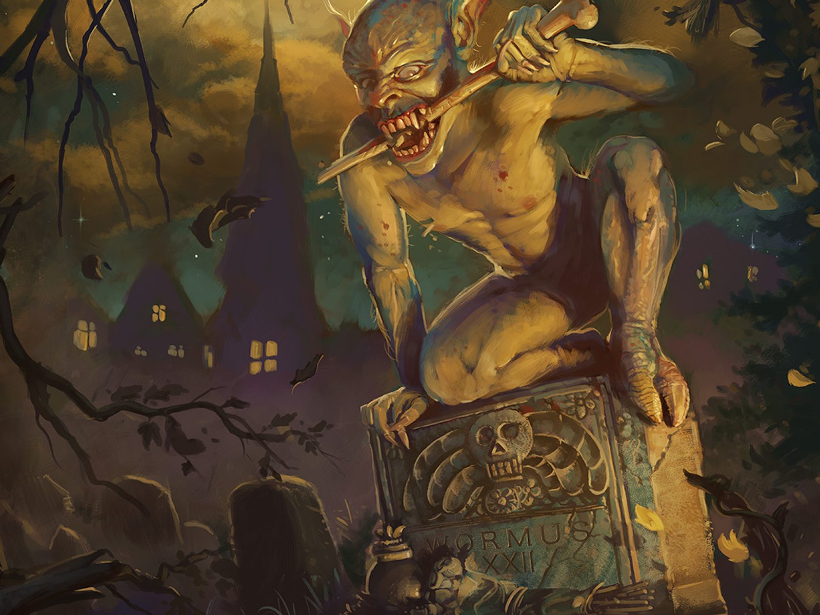 Ghou The Ghoul & The Grave (Limited Edition Print) - Sumrow Fantasy Artist ...