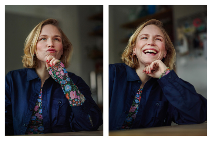 230205 Stockholm
Frida Lund i sin lägenhet i Stockholm under en fotografering till Två Dagar.