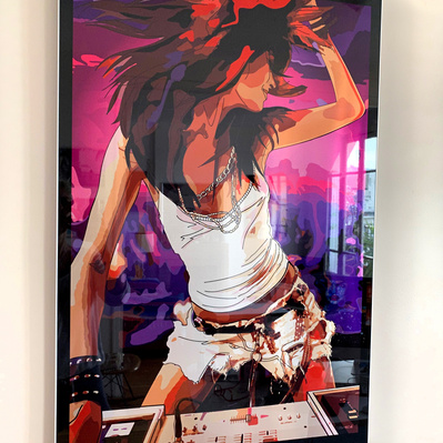 DJ girl. 60 x 90 cm
Printed on Subligraphie/Chromalux n° 3/10.