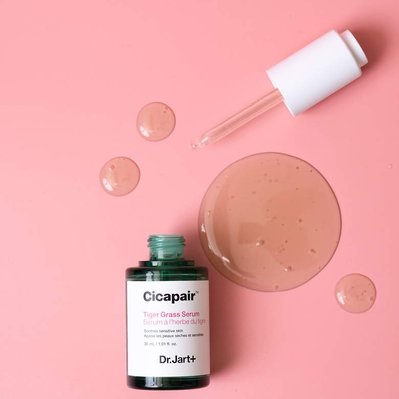 Product photography for Dr.Jat+ beauty product skin care clean background pink 