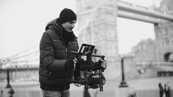 director of photography - DP - Saleh mostafa while shooting remix tv show for hamza namira in London 