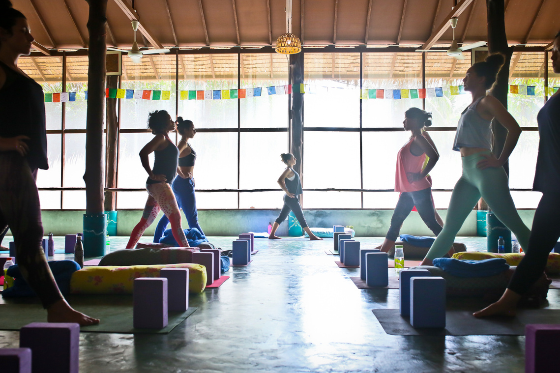 alignment yoga class at Luna Alignment Yoga 100-hour yoga therapy TTC at Koh-Phangan Thailand