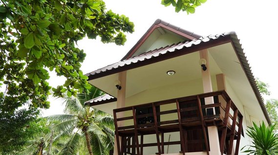 accommodation option 3 - private fan house with kitchen at Luna Alignment Yoga yoga teacher training center Koh-Phangan Thailand