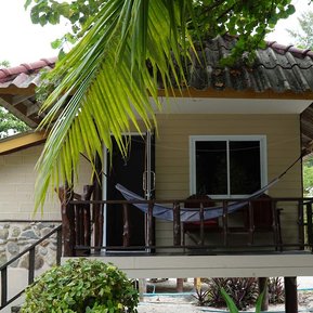 accommodation option 1 - private fan bungalow at Luna Alignment Yoga 200-hour TTC at Koh-Phangan Thailand
