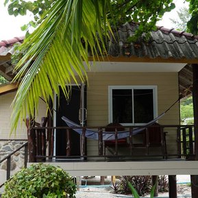 accommodation option 1 - private fan bungalow at Luna Alignment Yoga 100-hour TTC at Koh-Phangan Thailand