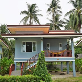 accommodation option 4 - private A/C house with kitchen at Luna Alignment Yoga 200-hour TTC at Koh-Phangan Thailand