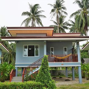 accommodation option 4 - private A/C house with kitchen at Luna Alignment Yoga 100-hour TTC at Koh-Phangan Thailand