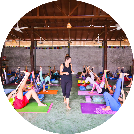 alignment yoga classes & workshops at Luna Alignment Yoga teacher training center Koh-Phangan Thailand