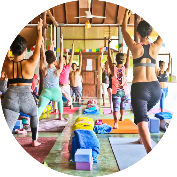 alignment yoga class at Luna Alignment Yoga yoga teacher training center Koh-Phangan Thailand