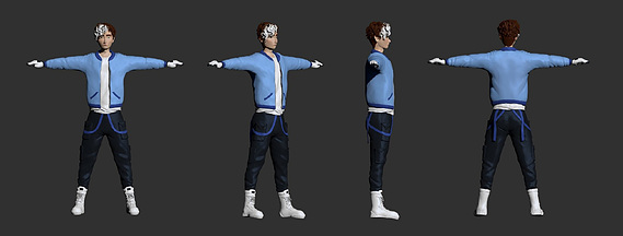 Human 3D Character Model
Male protagonist from a sci-fi game concept, name: Daimon
Made with ZBrush spring 2023.