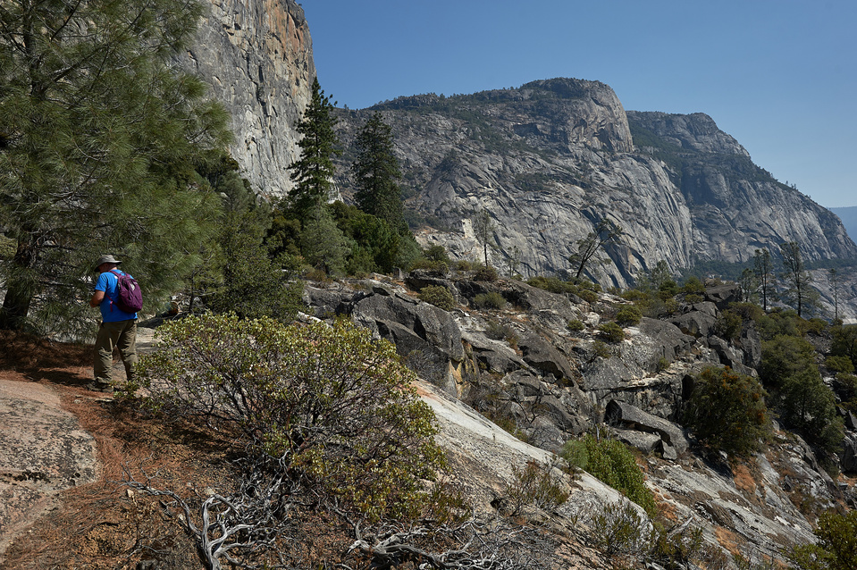 Hetch hetchy in yosemite. Brian walking ahead