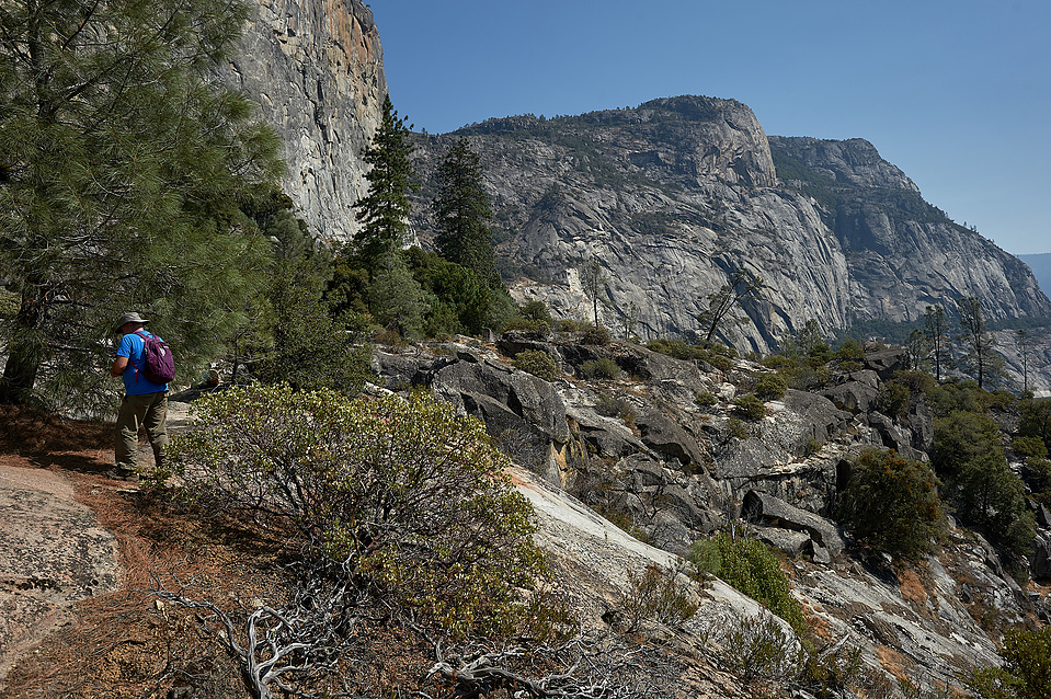 Hetch hetchy in yosemite. Brian walking ahead