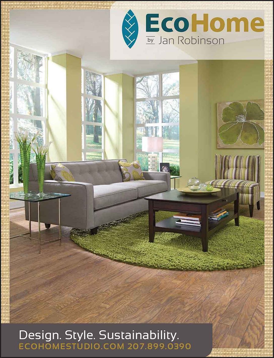 EcoHome quarter page ad design in Maine Home+Design.