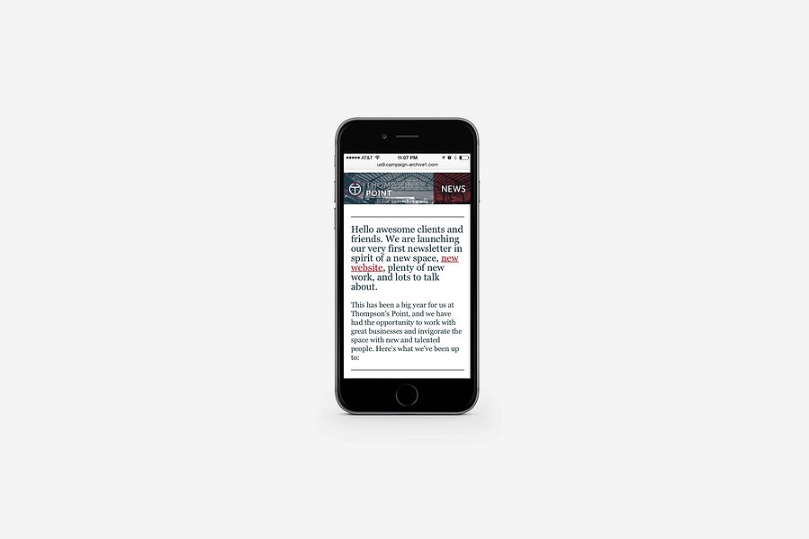 Thompson's Point Email template.