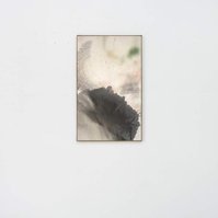 Noire et glauque, 2022 | Acrylic paint, acrylic spray, soft pastel, oil pastel, and charcoal on raw cotton | 130 x 80 cm