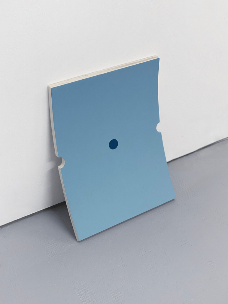 Light Blue Abstract Painting by Alejandro Javaloyas