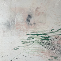 Chair et glauque 4, 2022 | Acrylic paint, acrylic spray, soft pastel, oil pastel, and charcoal on raw cotton | 120 x 160 cm