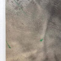 Bande inversée, 2022 | Acrylic paint, acrylic spray, soft pastel, oil pastel, and charcoal on raw cotton | 130 x 80 cm