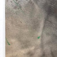 Bande inversée, 2022 | Acrylic paint, acrylic spray, soft pastel, oil pastel, and charcoal on raw cotton | 130 x 80 cm