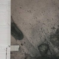 Schwarzgrün 3, 2022 | Acrylic paint, acrylic spray, soft pastel, oil pastel, and charcoal on raw cotton | 200 x 150 cm