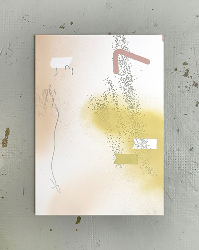 Microsoft Paint 17 | Inkjet printing, acrylic spray paint, and graphite on cotton paper | 42 x 30 cm