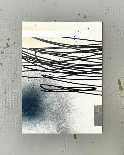 Microsoft Paint 1 | Inkjet printing, acrylic spray paint, and graphite on cotton paper | 42 x 30 cm
