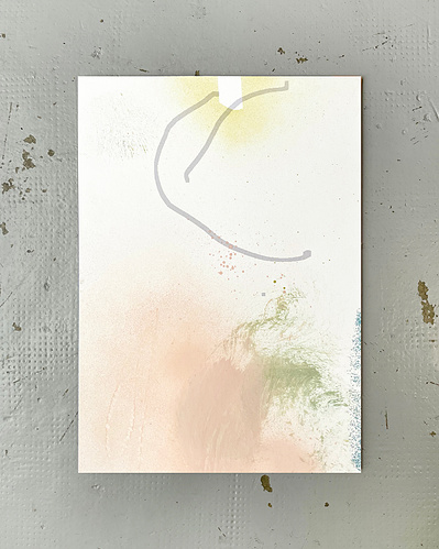 Microsoft Paint 1 | Inkjet printing, acrylic spray paint, and graphite on cotton paper | 42 x 30 cm

