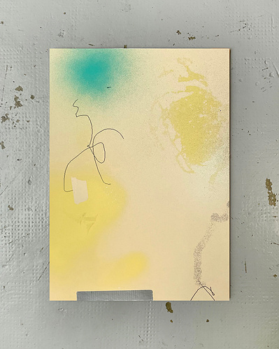 Microsoft Paint 1 | Inkjet printing, acrylic spray paint, and graphite on cotton paper | 42 x 30 cm

