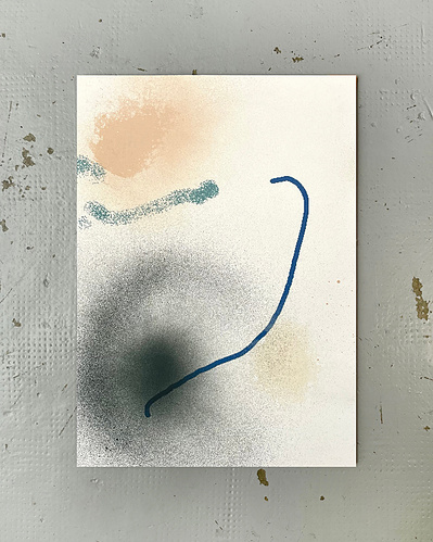 Microsoft Paint 1 | Inkjet printing, acrylic spray paint, and graphite on cotton paper | 42 x 30 cm
