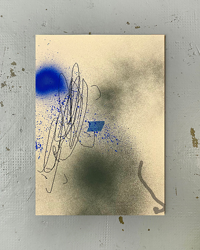 Microsoft Paint 1 | Inkjet printing, acrylic spray paint, and graphite on cotton paper | 42 x 30 cm
