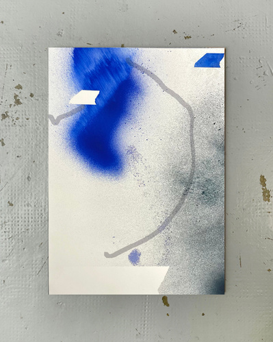 Microsoft Paint 1 | Inkjet printing, acrylic spray paint, and graphite on cotton paper | 42 x 30 cm
