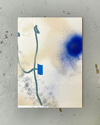 Microsoft Paint 1 | Inkjet printing, acrylic spray paint, and graphite on cotton paper | 42 x 30 cm
